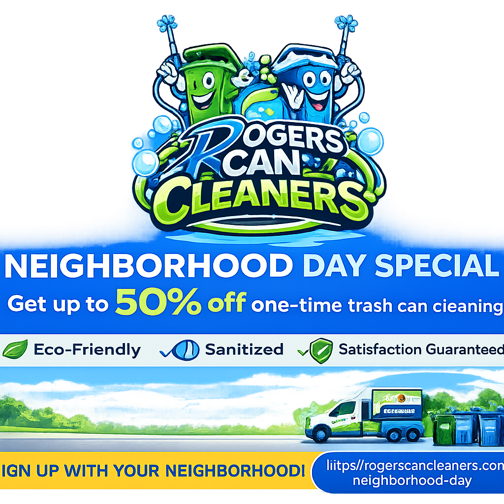 Neighborhood Day Special - Get up to 50% off one-time trash can cleaning
