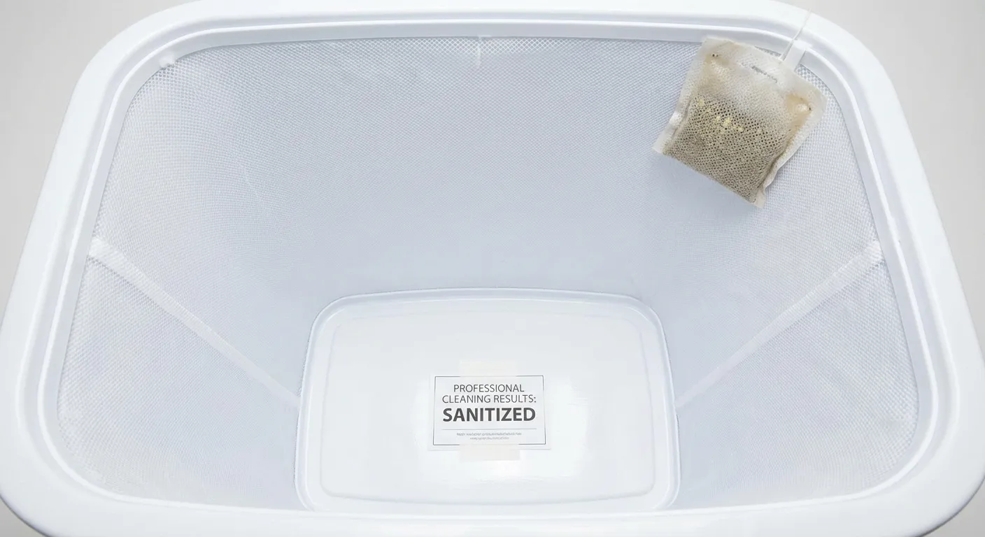 Clean sanitized trash can after professional garbage bin cleaning in Northwest Arkansas